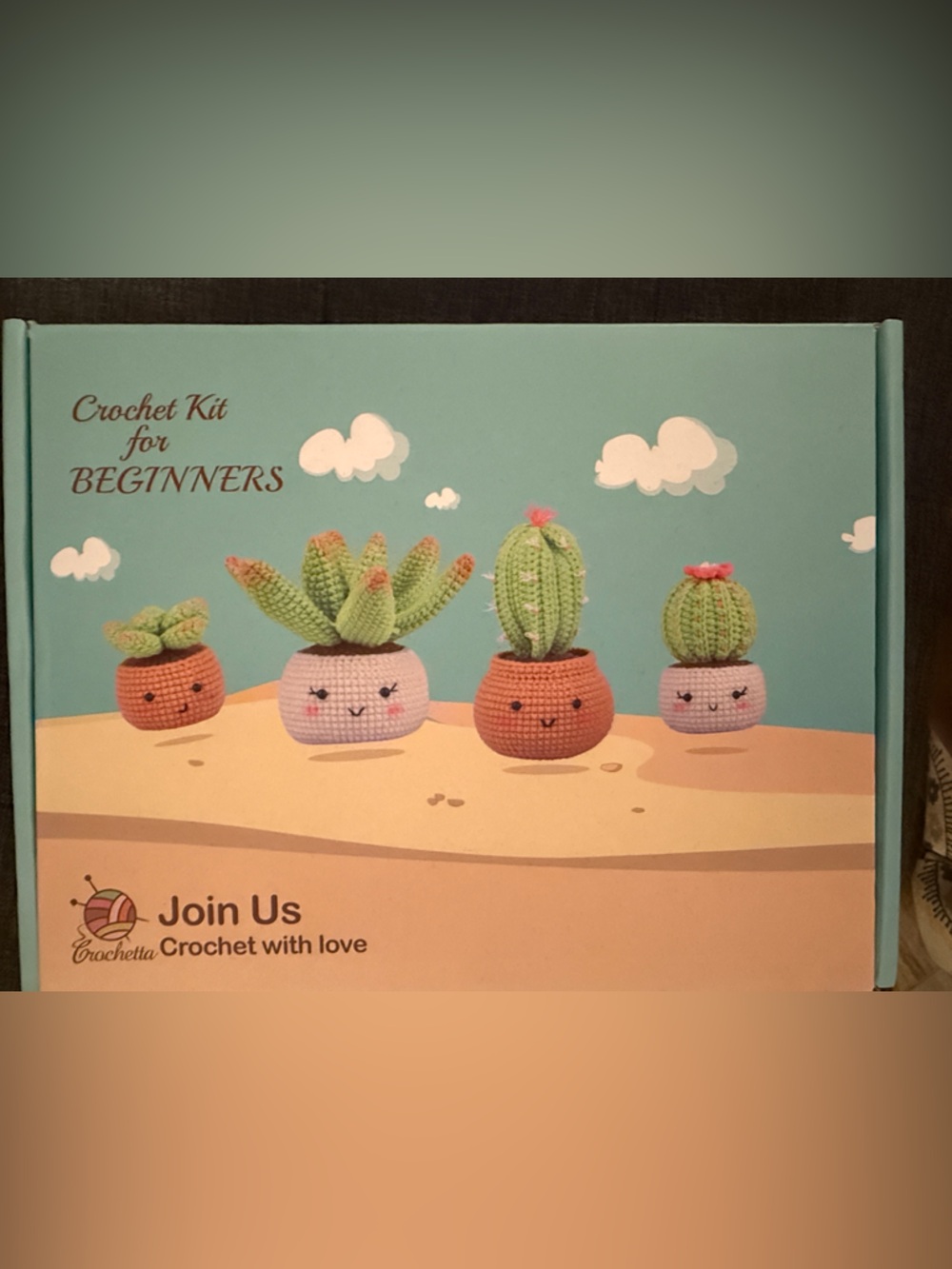 Crochet Kit for Beginners - Pastel Green & Peach